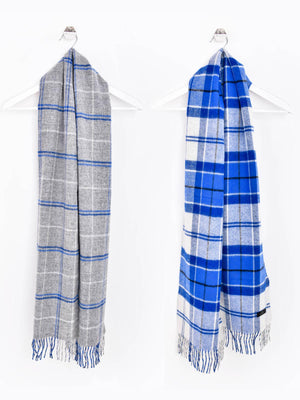 Reversible Check 100% Wool Scarf - Classic