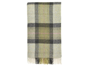Skye Shetland Pure New Wool Throw - Green