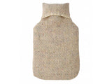 Hot Water Bottle with Recycled Wool Cover - Latte