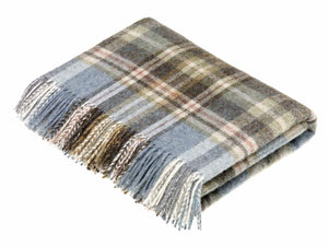 Glencoe Pure New Wool Throw - Aqua