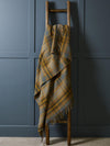 Cottage Check Pure New Wool Throw - Mustard