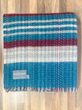 Large Checked Random Recycled Wool Blanket