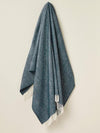 Herringbone Shetland Pure New Wool Throw - Teal