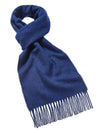 Plain Lambswool Scarf - Mid Blue