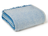Paddock Check XL Pure New Wool Throw - Blue Jay