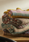 Small Checked Random Recycled Wool Blanket