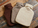 Hot Water Bottle with Recycled Wool Cover - Almond