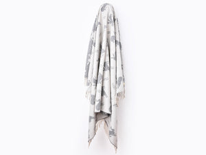 Hare Merino Lambswool Throw - Grey