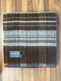Large Checked Random Recycled Wool Blanket