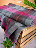 Classic Check Wool Blanket - Pink