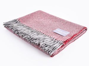Tweed Wool Blanket - Red