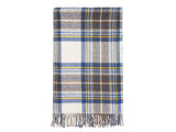 Tartan Pure New Wool Blanket - Muted Blue Stewart