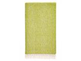 Herringbone Shetland Pure New Wool Throw - Lime