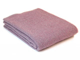 Beehive Blanket Stitch Edge Pure New Wool Throw - Mulberry