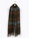 Large Lambswool Blanket Scarf - Muted Hunting Stewart