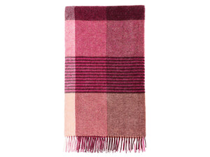 Lindley Pure New Wool Shetland Throw - Raspberry