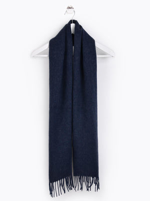 Reversible Lambswool Scarf - Denim/Grey