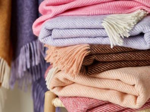Sweet Shop Herringbone Pure New Wool Throws