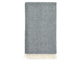 Herringbone Shetland Pure New Wool Throw - Teal