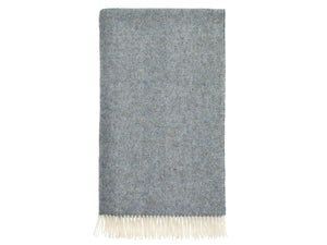 Herringbone Shetland Pure New Wool Throw - Teal