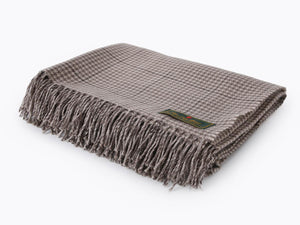 Dogtooth Pure New Wool Blanket - Sand