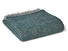 Honeycomb XL Pure New Wool Throw - Emerald/Grey