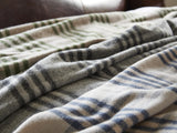 Hex Pure New Wool Throw - Blue Slate