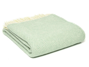 Honeycomb Pure New Wool Throw - Ocean