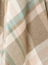 Portree Check Merino Lambswool Throw - Natural/Rose