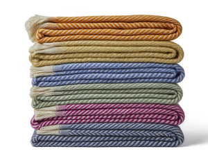 Chevron Recycled Wool Throw - Assorted Colours
