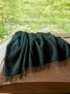 Honeycomb XL Pure New Wool Throw - Emerald/Grey