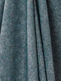 Herringbone Shetland Pure New Wool Throw - Teal