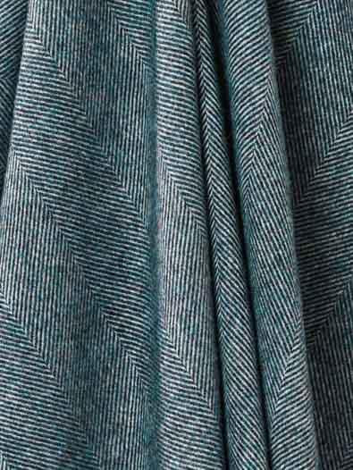 Herringbone Shetland Pure New Wool Throw - Teal – Wool Blanket Online
