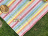 Stripe Waterproof Eventer Picnic Blanket - Rainbow
