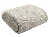 Waffle XL Pure New Wool Throw - Silver Grey