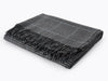 Dogtooth Pure New Wool Blanket - Graphite