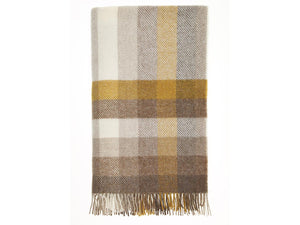 Woodale Pure New Wool Shetland Throw - Gold
