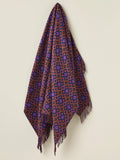 Dartmouth Shetland Pure New Wool Throw - Rust/Purple