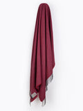 Herringbone 100% Cashmere Blanket - Red