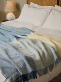 Paddock Check XL Pure New Wool Throw - Blue Jay