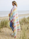 Stripe Pure New Wool Throw - Rainbow Grey