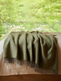 Honeycomb XL Pure New Wool Throw - Fern/Grey