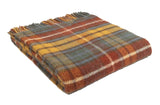 Tartan Pure New Wool Blanket - Antique Buchanan