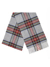 Tartan Lambswool Scarf - Grey Stewart