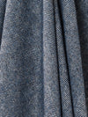 Herringbone Shetland Pure New Wool Throw - Navy Blue