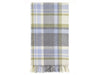 Portree Check Merino Lambswool Throw - Grey/Duck Egg