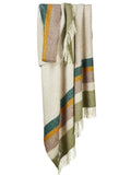 Alaska Stripe Pure New Wool Throw - Earth