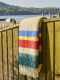 Alaska Stripe Pure New Wool Throw - Pop