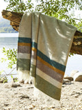 Alaska Stripe Pure New Wool Throw - Earth