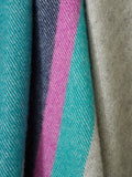Alaska Stripe Pure New Wool Throw - Breeze